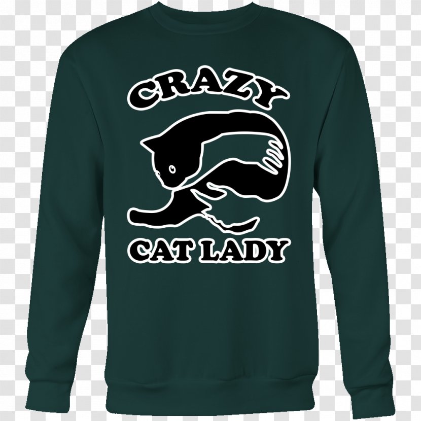 Long-sleeved T-shirt Sweater Bluza - Green - Crazy Cat Transparent PNG