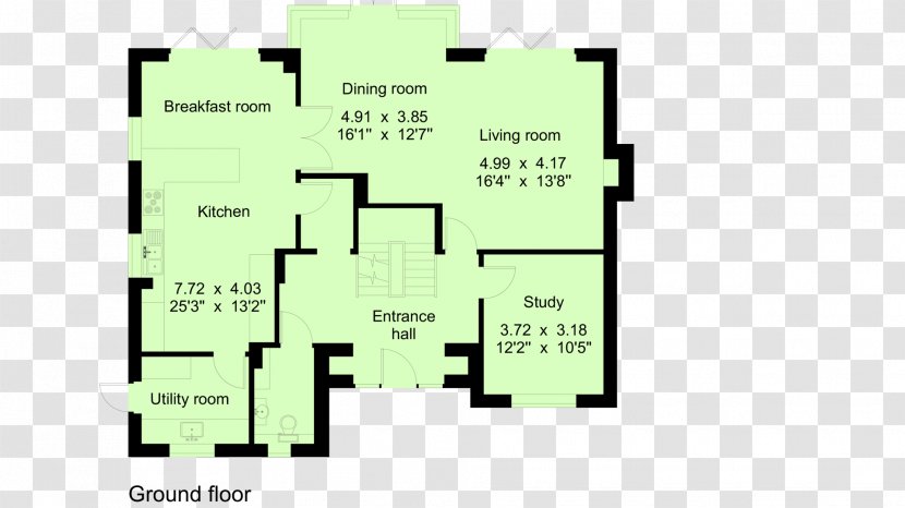 Floor Plan Open Living Room - Area - Park Transparent PNG