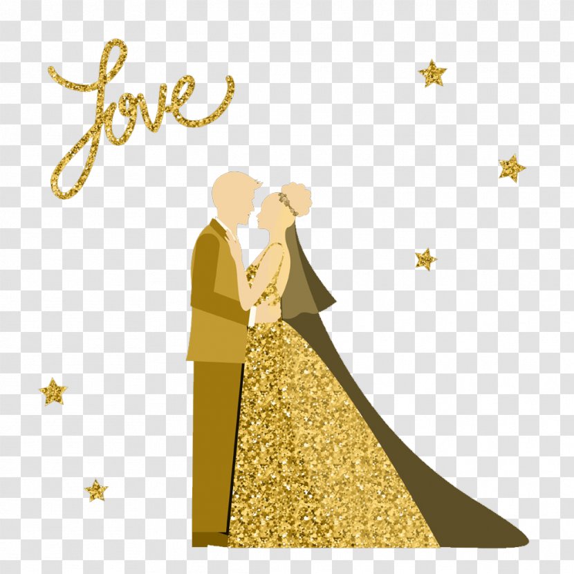 Silhouette Illustration - Marriage - Couple Transparent PNG