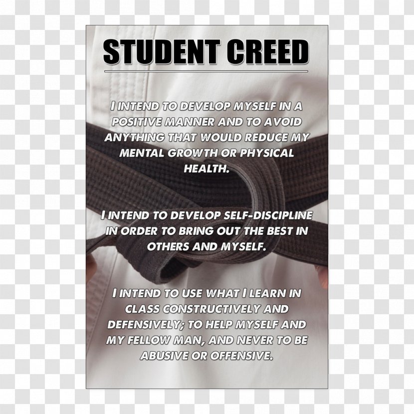 Advertising Student Poster Kenpō Creed - Posters Transparent PNG