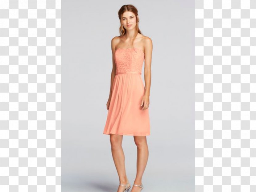 Cocktail Dress David's Bridal Satin Strapless - Frame Transparent PNG