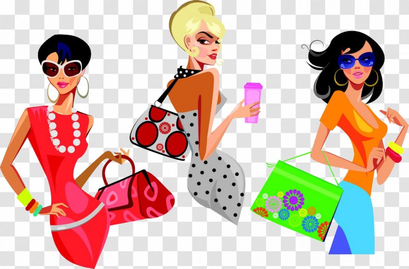 Fashion Handbag Woman Illustration - Sunglasses - Shopping Transparent PNG