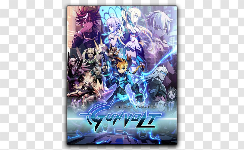 Azure Striker Gunvolt 2 Mega Man Zero Nintendo 3DS Video Game - Flower Transparent PNG