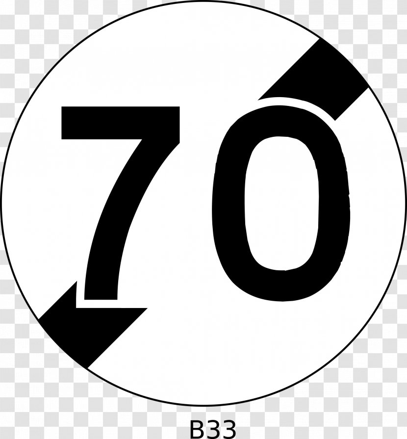 Traffic Sign Velocity Number - Area - Direction Position Or Indication Transparent PNG