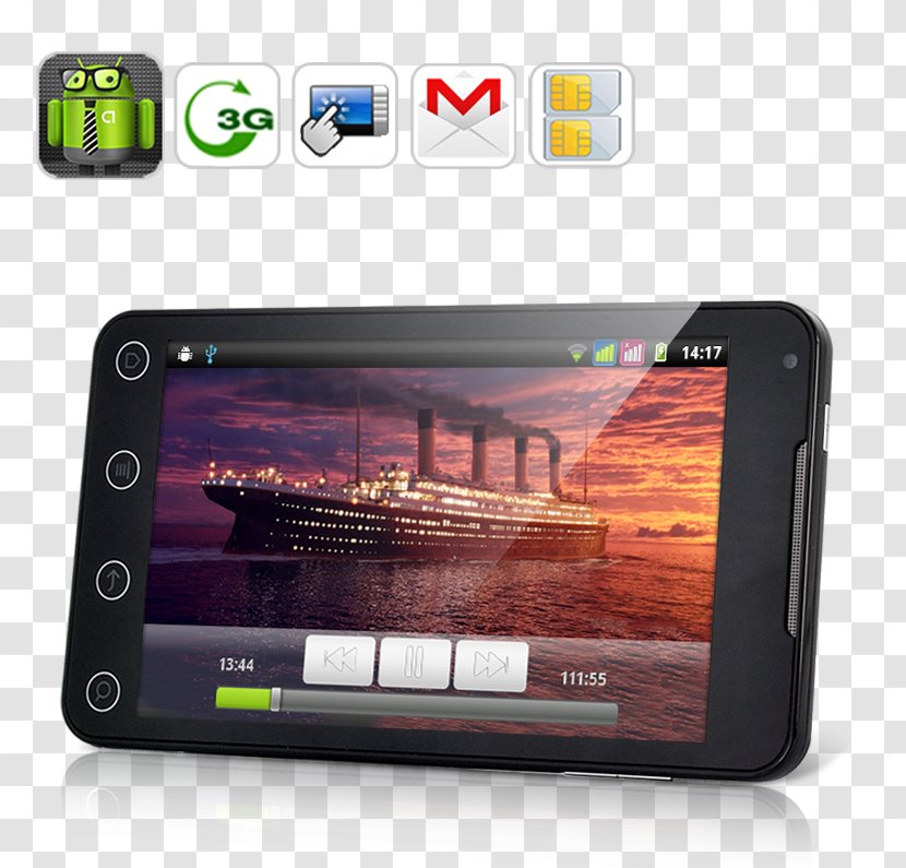 Smartphone Portable Media Player Display Device Multimedia Android - Large-screen Phone Transparent PNG