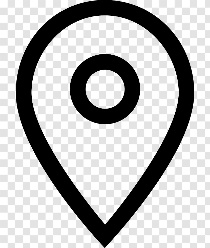 Symbol - Geolocation - Black And White Transparent PNG