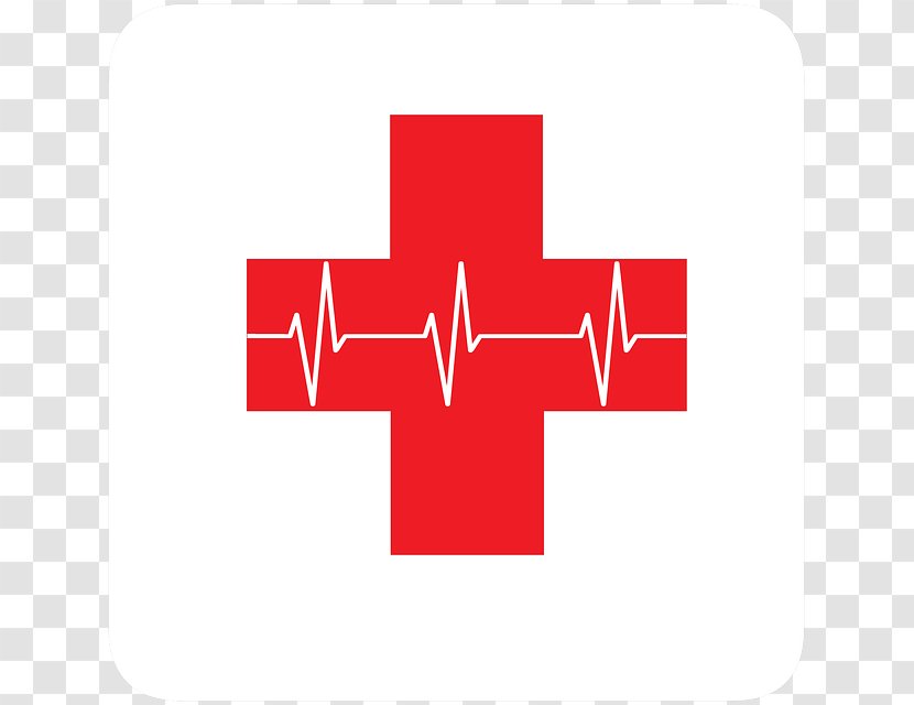 First Aid Cardiopulmonary Resuscitation Emergency Department Medical Cardiac Arrest - Nursing - Red Cross With ECG Transparent PNG