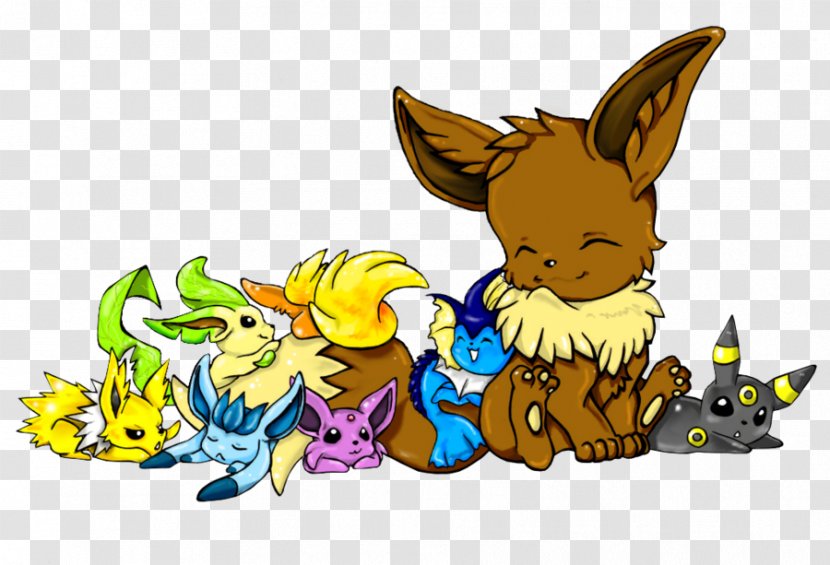 Eevee Pikachu Umbreon Espeon Pokémon - Family Transparent PNG
