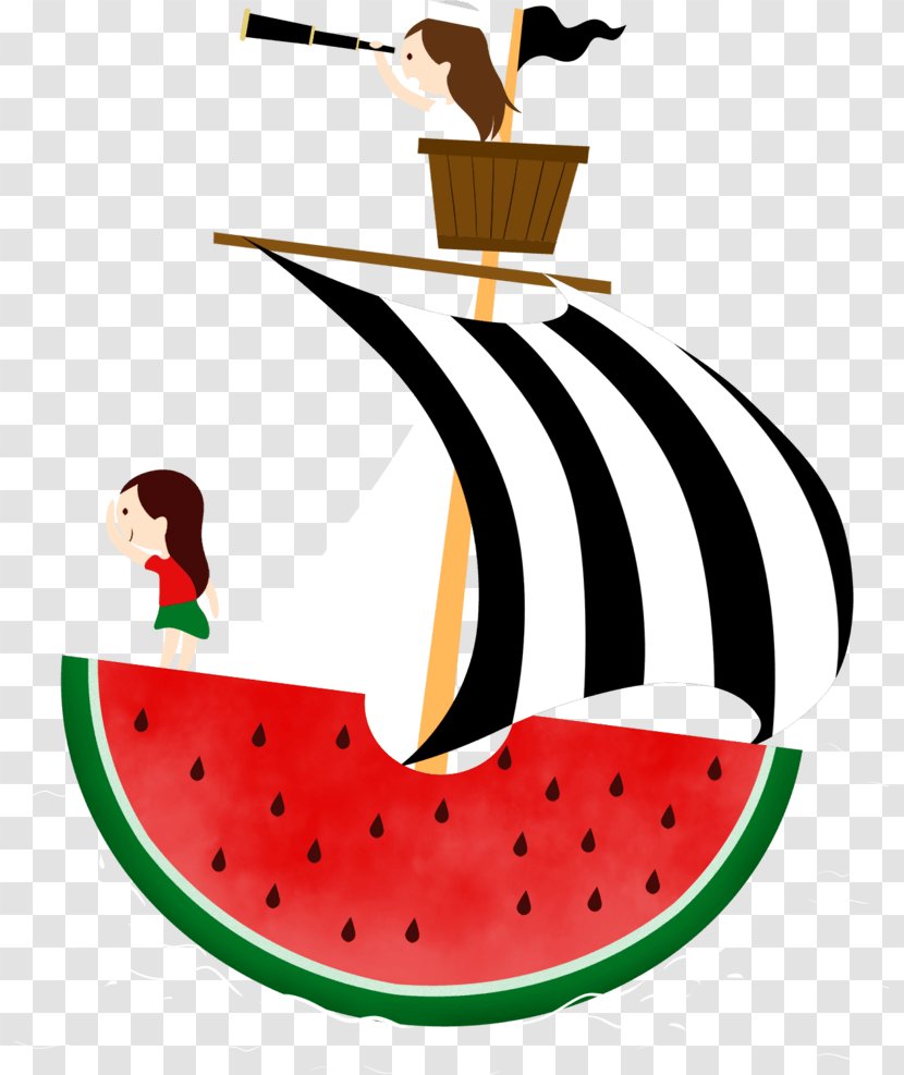 Watermelon Sail Drawing Image Cartoon Transparent PNG
