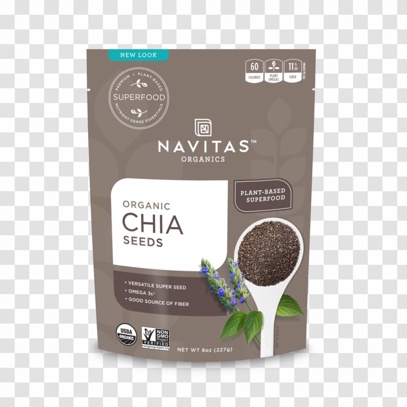 Organic Food Raw Foodism Chia Seed Omega-3 Fatty Acids - Health - Navitas Organics Transparent PNG