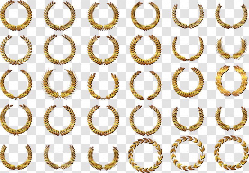 Gold Download Icon - Number - Golden Wheat Frame Vector Material Transparent PNG