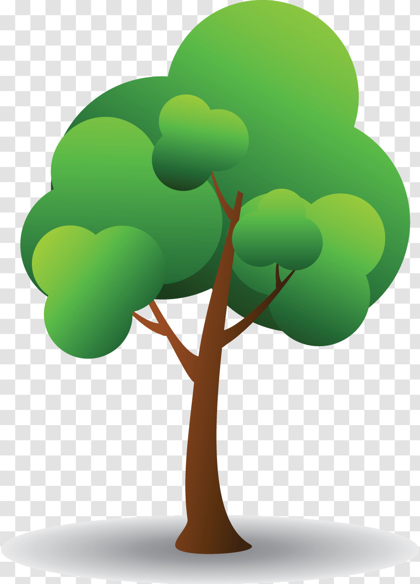 Cartoon Green M-tree Computer M Transparent PNG