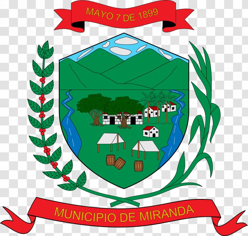 Clip Art Miranda Escudo Del Cauca Coat Of Arms - Christmas Ornament Transparent PNG