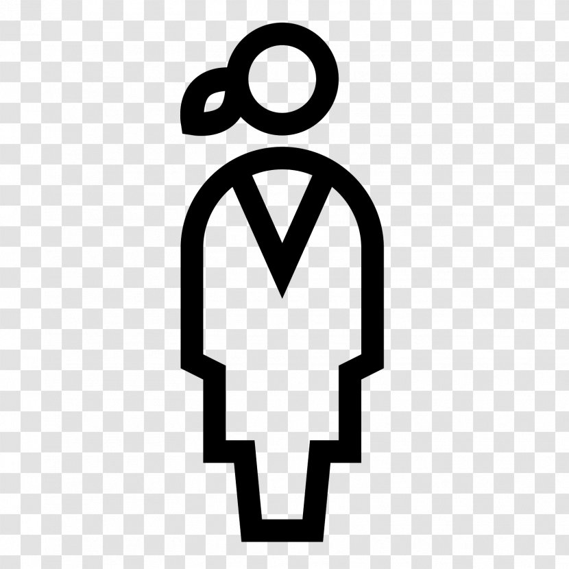 Woman Icon - Monochrome - Thick Respect For The Elderly Transparent PNG