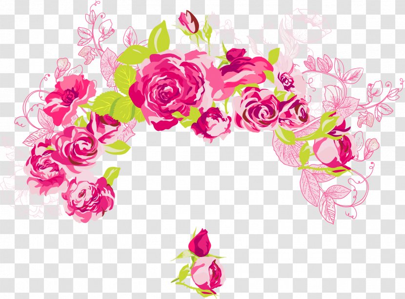 Garden Roses Pink Cut Flowers - Plant - Rose Transparent PNG