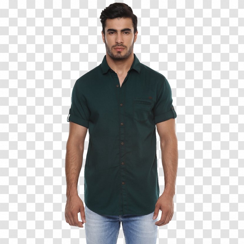 T-shirt Sleeve Dress Shirt Top - Button Transparent PNG