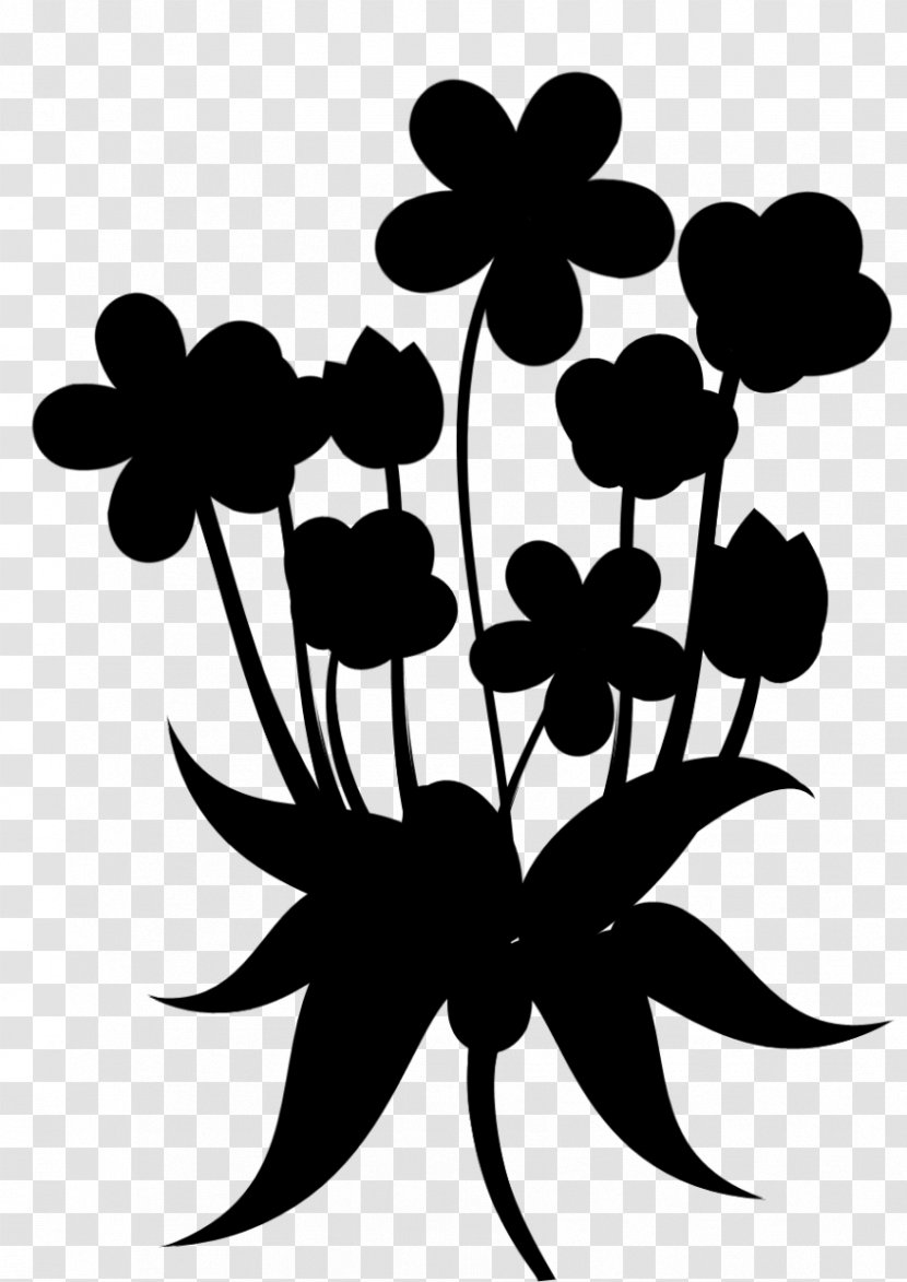 Floral Design Black & White - M - Leaf Clip Art Transparent PNG