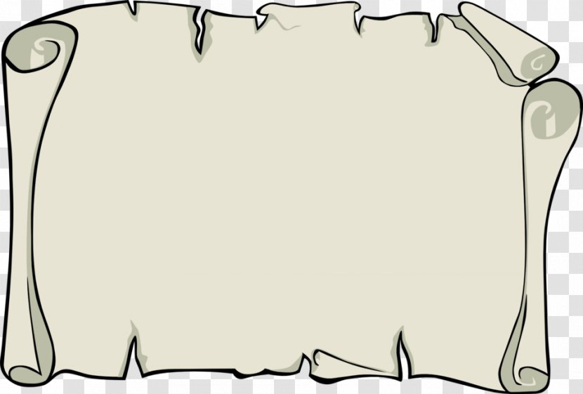 Scroll Clip Art - Border - Parchment Background Transparent PNG