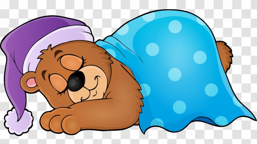 Bear Vector Graphics Sleep Clip Art Illustration - Vertebrate - Cartoon Transparent PNG