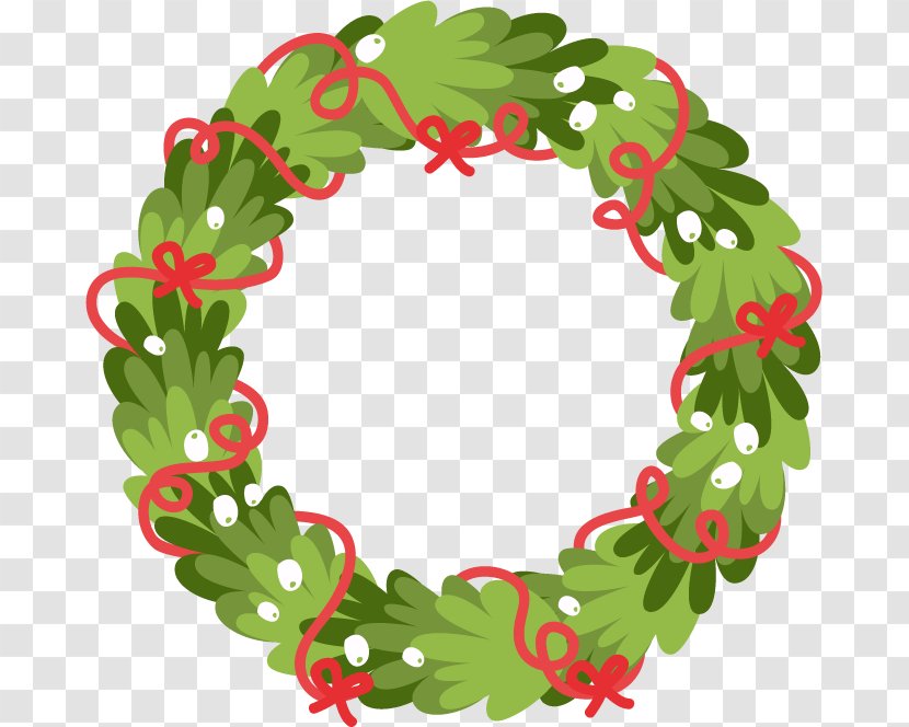 Wreath Christmas Gift Clip Art - Vector Transparent PNG