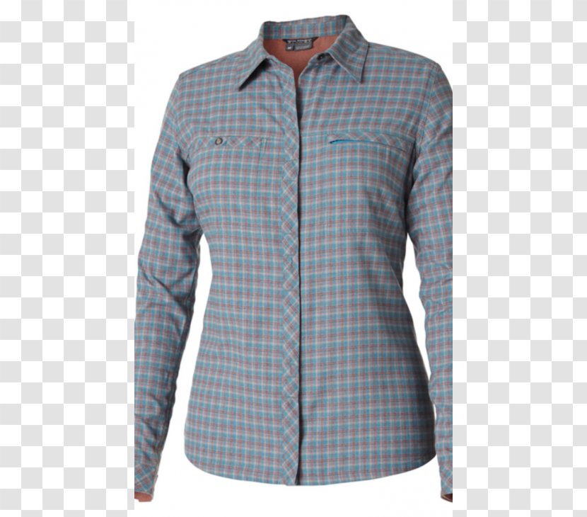 Blouse Long-sleeved T-shirt Flannel - Plaid - Shirt Transparent PNG