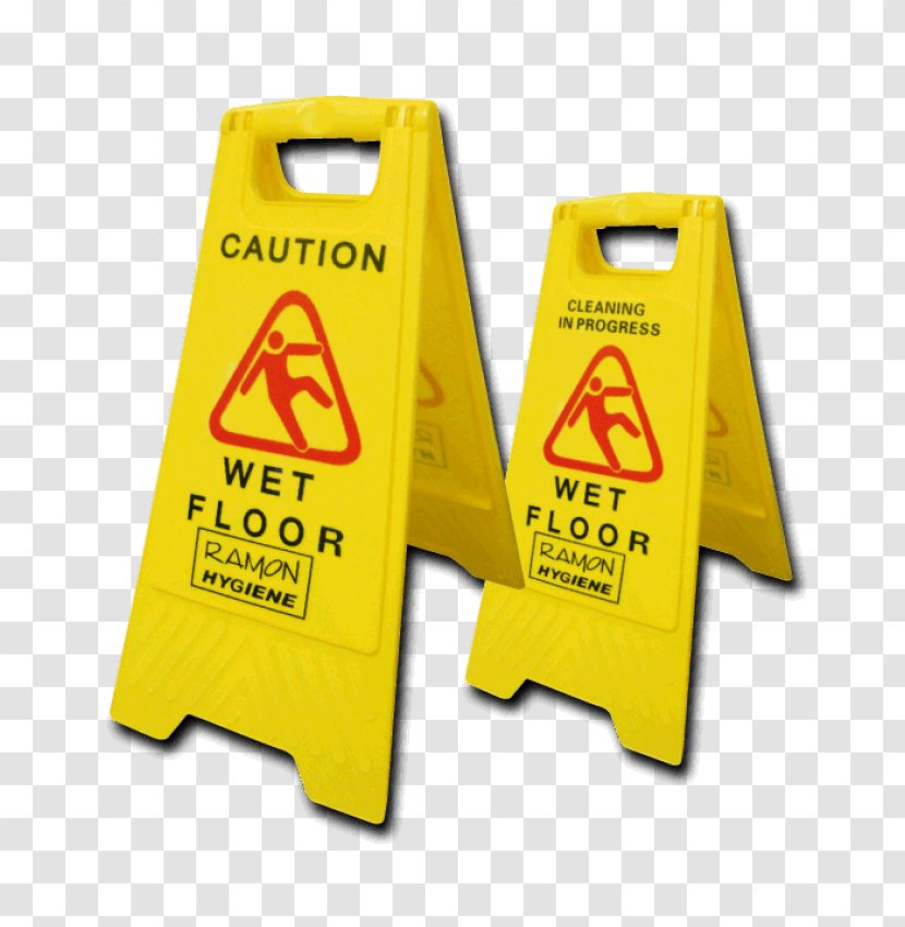 Floor Cleaning Warning Sign - Wet Paper Transparent PNG