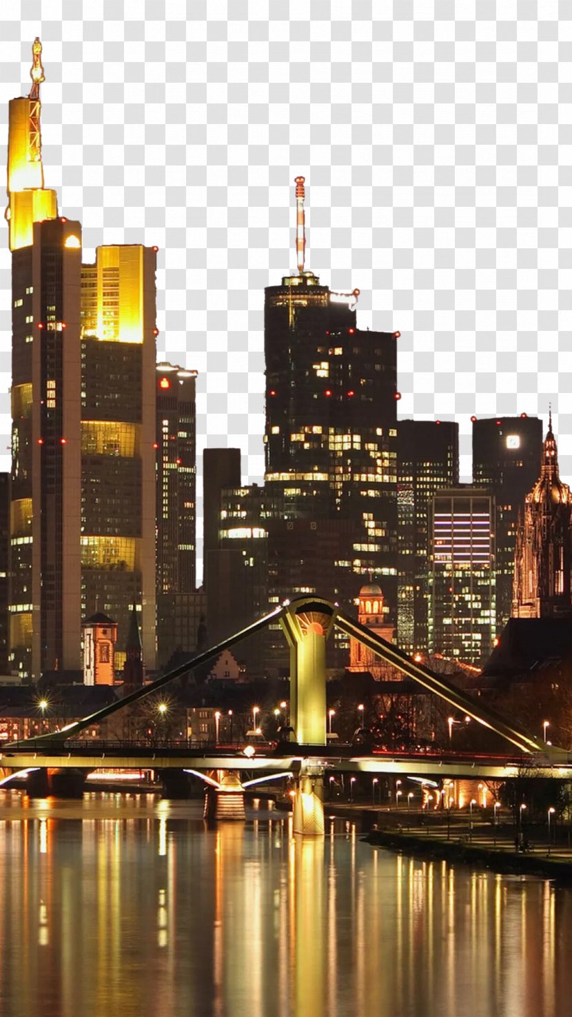 The Squaire Frankfurt Main City Skyline - Building - City's Night Lights Transparent PNG