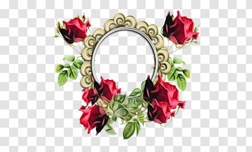 Garden Roses Flower Frame Floral Design - Artificial - Picture Transparent PNG