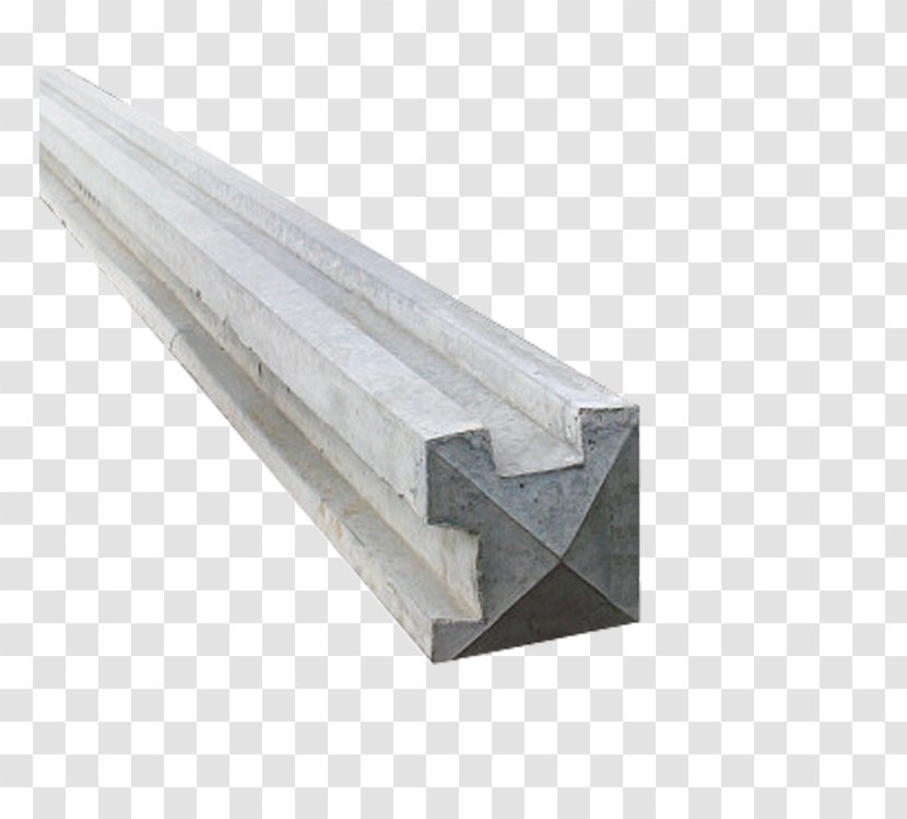 Steel Fence Post Reinforced Concrete - Gravel Transparent PNG