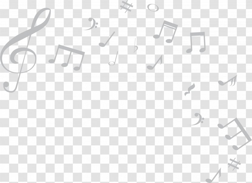 Euclidean Vector Guitar Illustration - Silhouette - Gray Simple Notes Transparent PNG