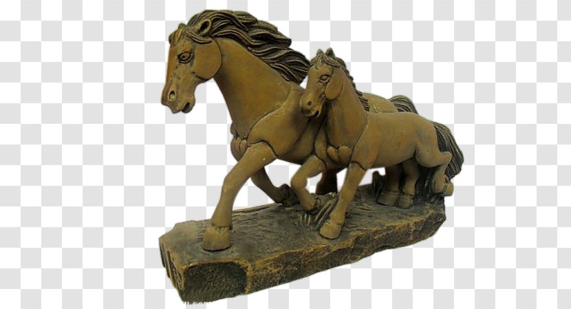 Horse Caballo (sculpture) Quyang County Statue - Mustang - Of Two Horses Transparent PNG