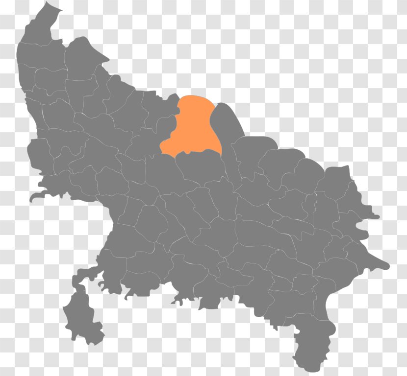 Lucknow Barabanki District Aligarh, Uttar Pradesh Map - Vector Transparent PNG