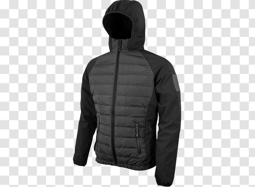 Jacket Clothing Battle Dress Uniform Pants T-shirt - Sleeve - Black Fleece With Hood Transparent PNG