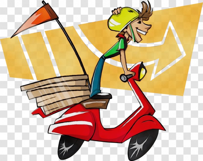 Clip Art Mode Of Transport Cartoon Scooter Vehicle - Riding Toy Vespa Transparent PNG