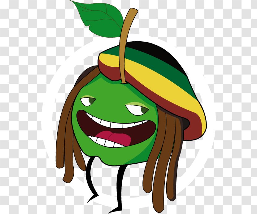 Clip Art Illustration Cartoon Green Headgear - Character - Rastafarian Transparent PNG