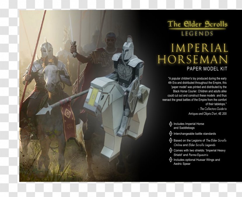 The Elder Scrolls Online Oblivion V: Skyrim Video Game Massively Multiplayer - Cavalry - Paper Model Transparent PNG