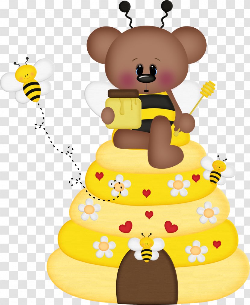 Bee Bear Insect Drawing - Heart Transparent PNG