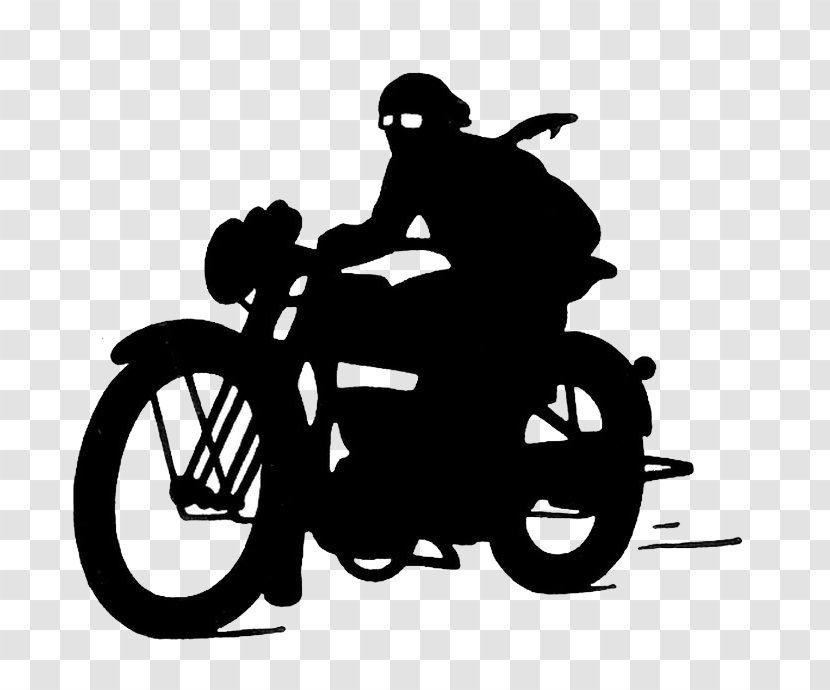 Motorcycle Vector Graphics Clip Art Silhouette Classic Bike - Bicycle Transparent PNG