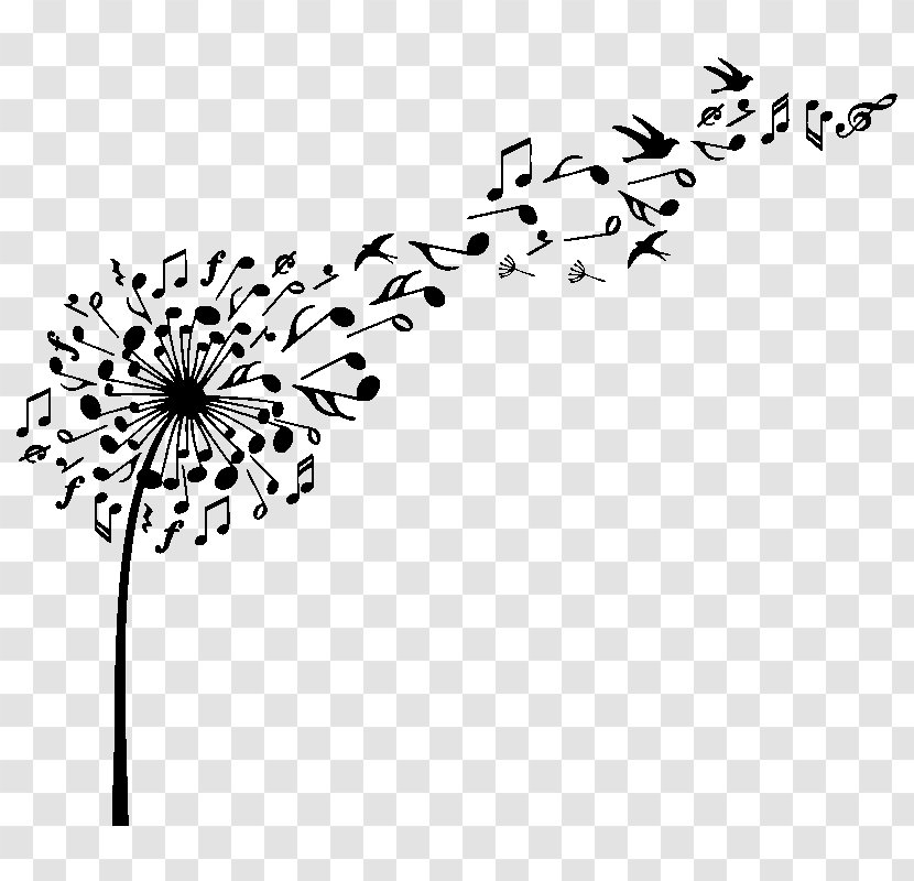 Musical Note - Flower - Silhouette Transparent PNG