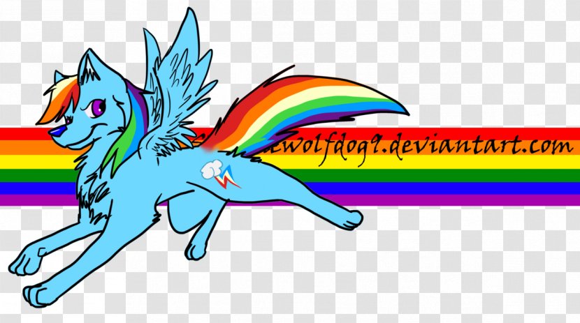 Rainbow Dash Wolf Image Human - Mythical Creature Transparent PNG