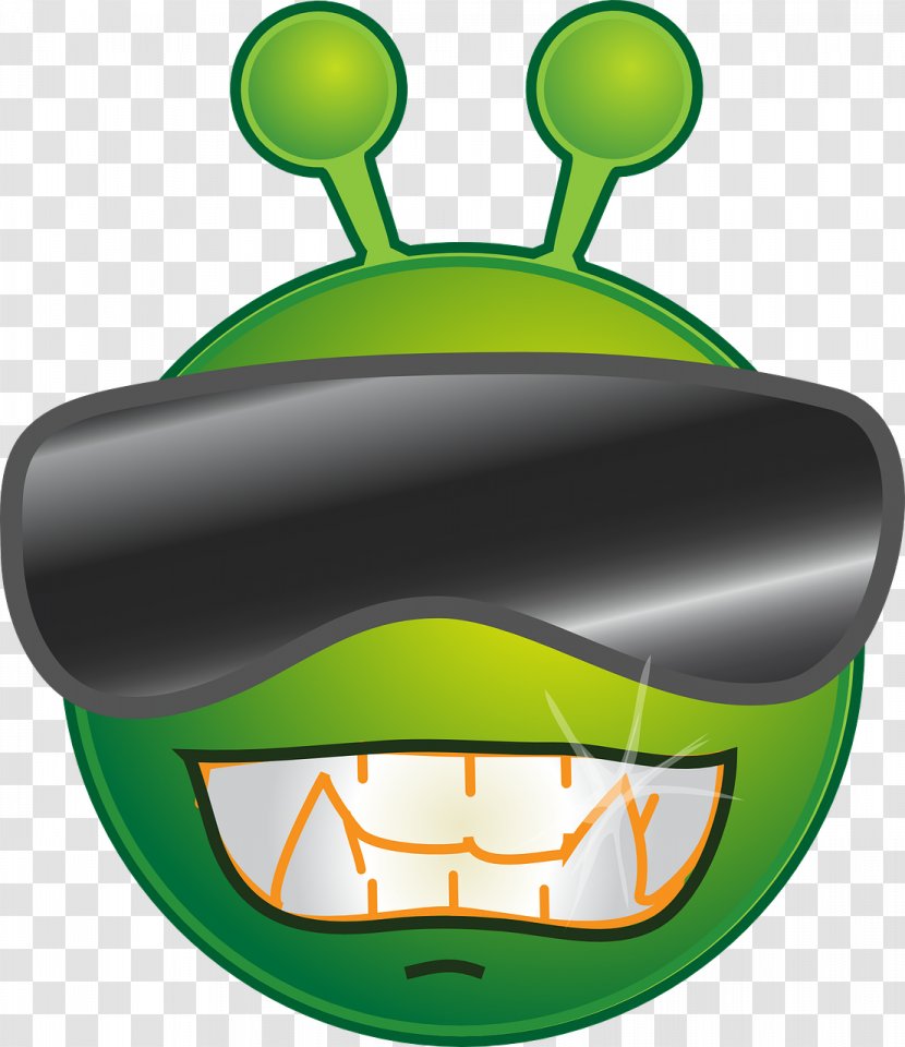 Alien Cartoon Clip Art - Green - Slapping Transparent PNG