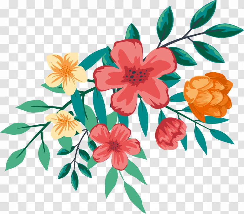 Floral Design Flower Watercolor Painting - Cut Flowers Transparent PNG
