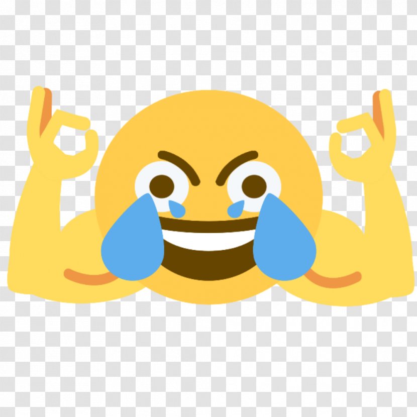 Face With Tears Of Joy Emoji Discord Social Media Sticker - Yellow Transparent PNG