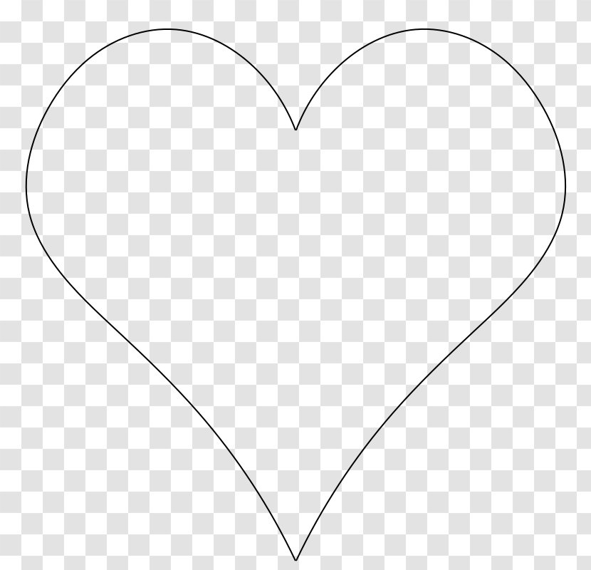 Heart Shape Drawing Symbol Clip Art - Silhouette - Basic Transparent PNG