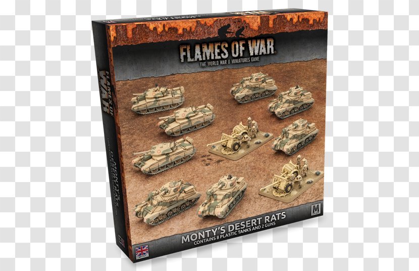 Second World War Battle Of El Alamein Flames 7th Armoured Division Miniature Figure - Wargaming - Tank Transparent PNG