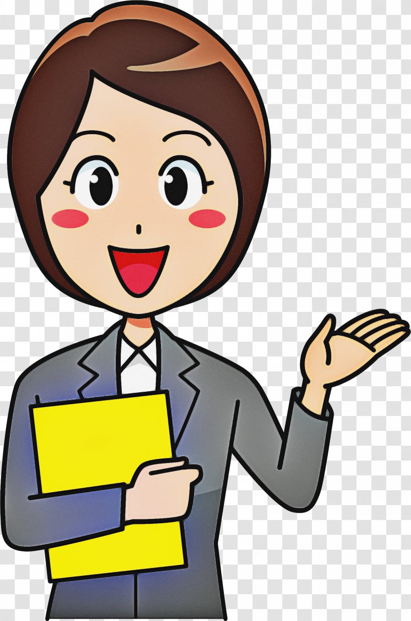 Woman Cartoon - Pleased - Gesture Transparent PNG