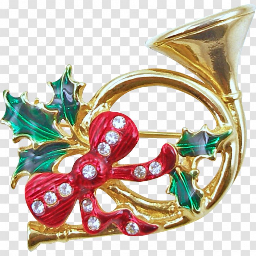 Brooch Body Jewellery Christmas Ornament Day - Exquisite Ribbon Transparent PNG