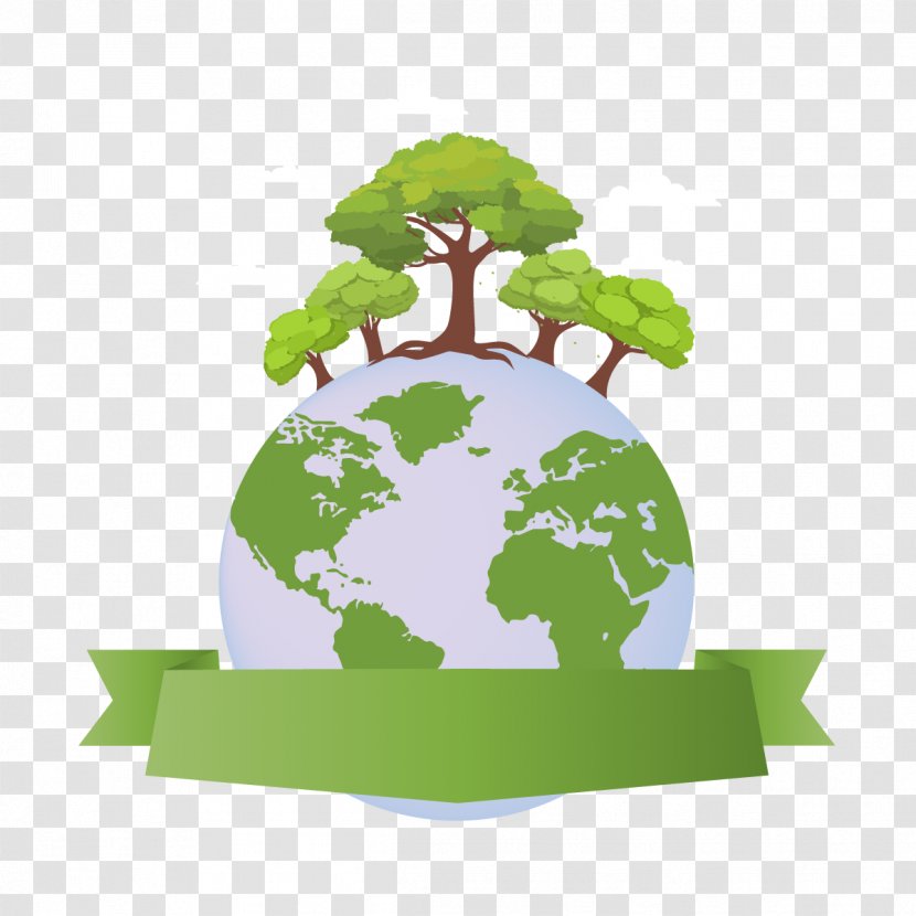 World Environment Day Natural Euclidean Vector Megabyte - Tree - Green Earth Transparent PNG