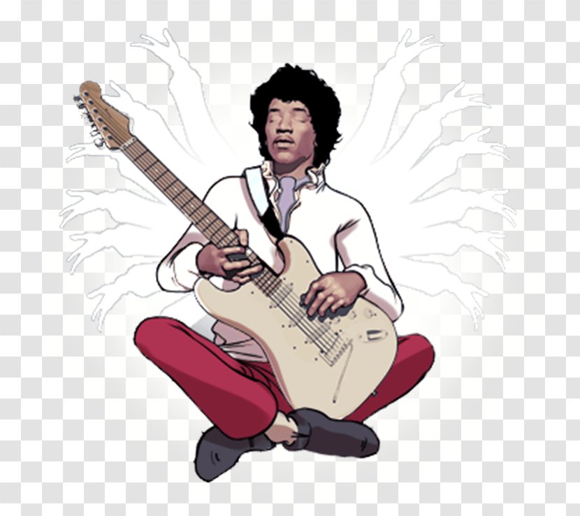 Electric Guitar Guitarist Microphone - String Instrument - Jimi Hendrix Transparent PNG