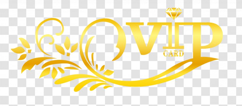 Logo Brand Font - Yellow - Diamond Member VIP Card Material Transparent PNG